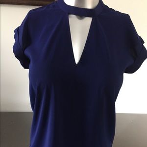 Xsmall purplish blue express top. Worn once.